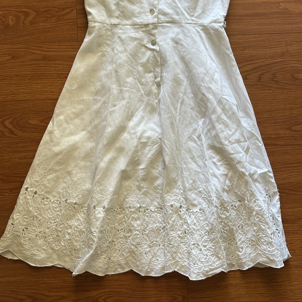 Coldwater Creek White Sleeveless Midi Dress - Picture 4 of 6